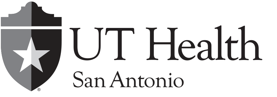 UT Health San Antonio two tone black and white logo