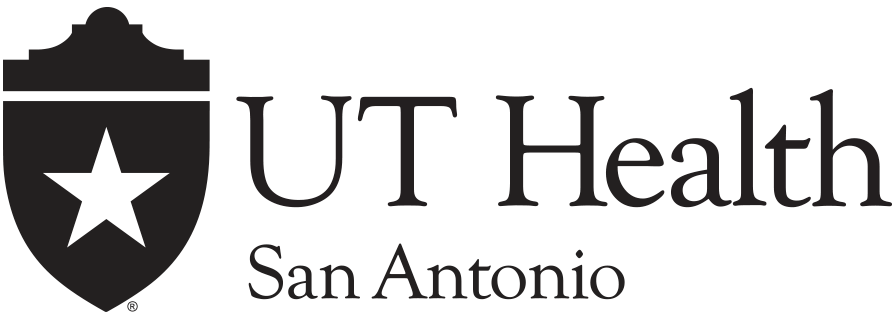 UT Health San Antonio black and white logo